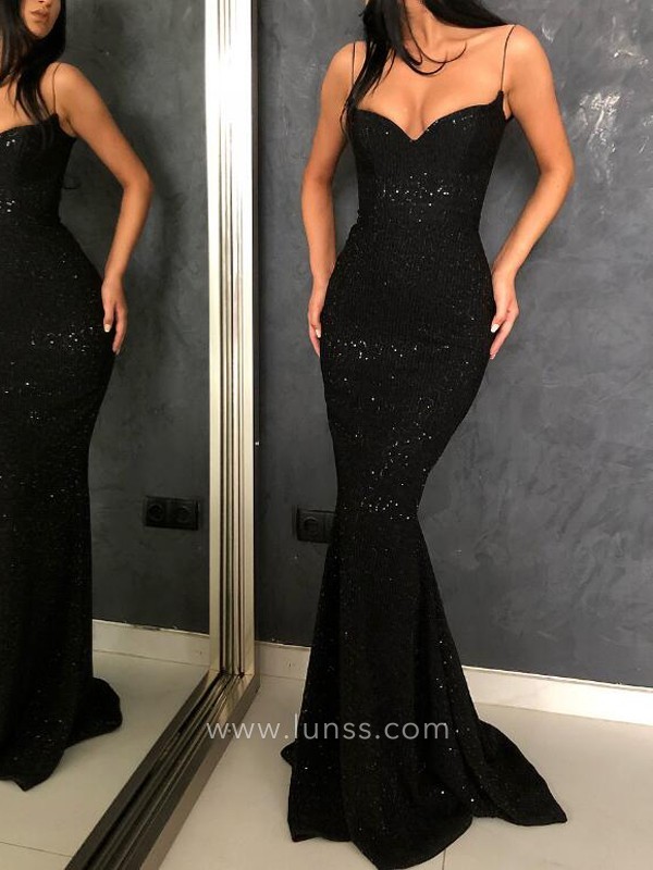 glamorous black stripe sequin mermaid evening dress glamorous black stripe sequin mermaid evening dress