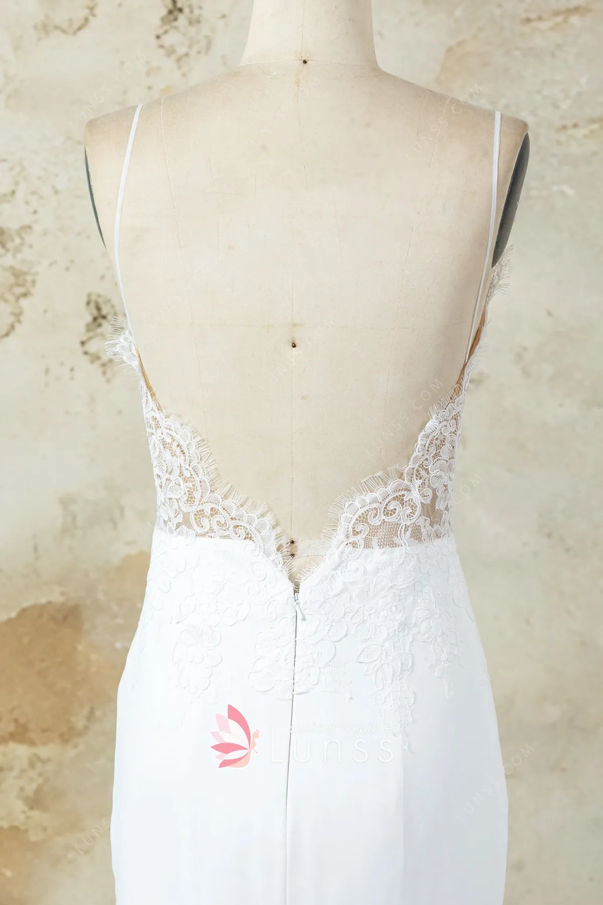 scalloped trim lace low back scalloped trim lace low back