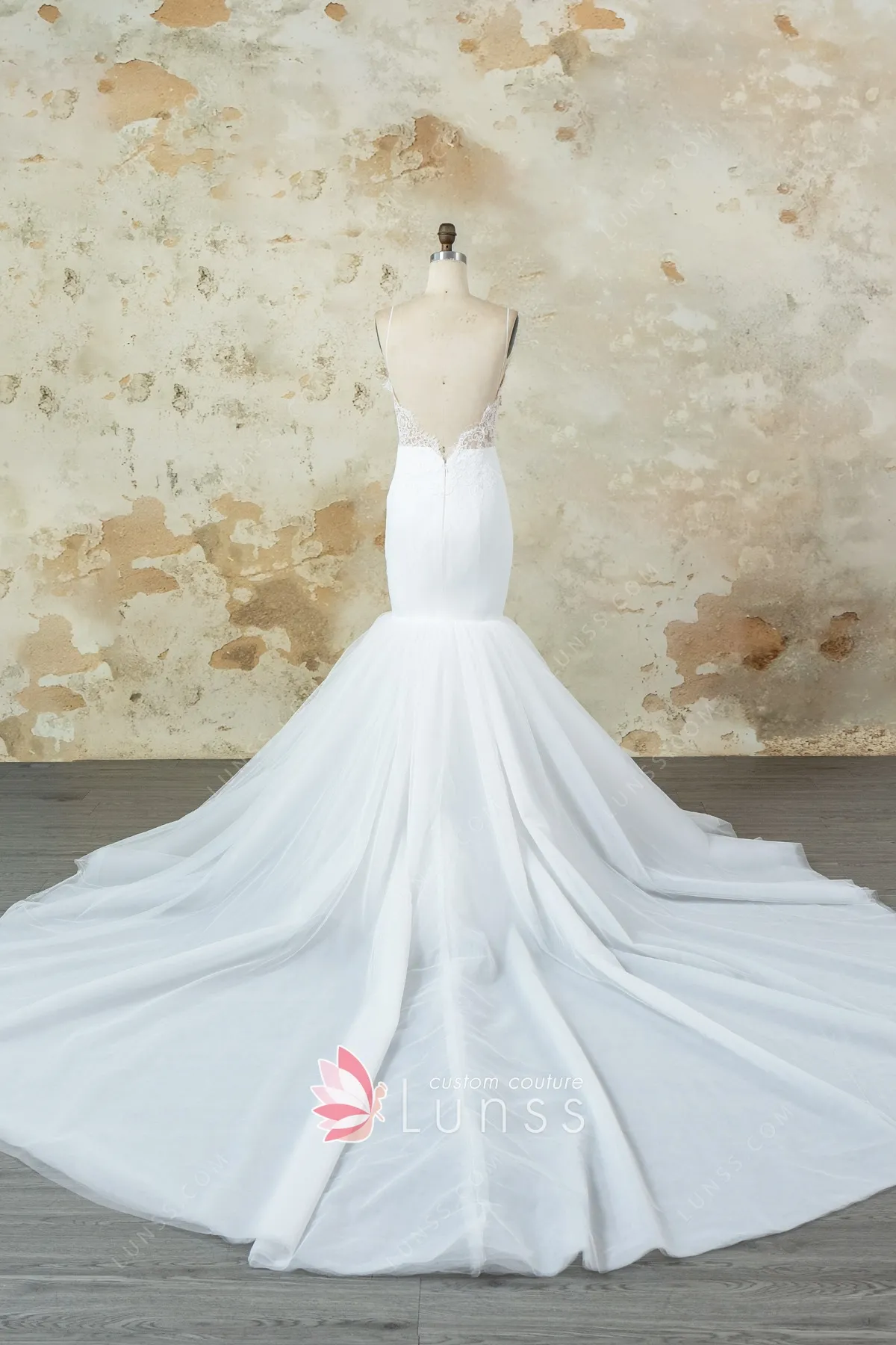 tulle long train mermaid bridal dress tulle long train mermaid bridal dress