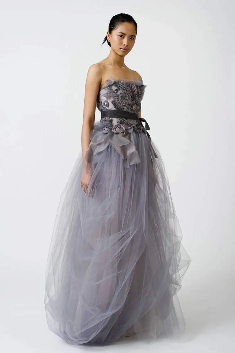 Vera Wang wedding dress with tulle overlay Vera Wang wedding dress with tulle overlay