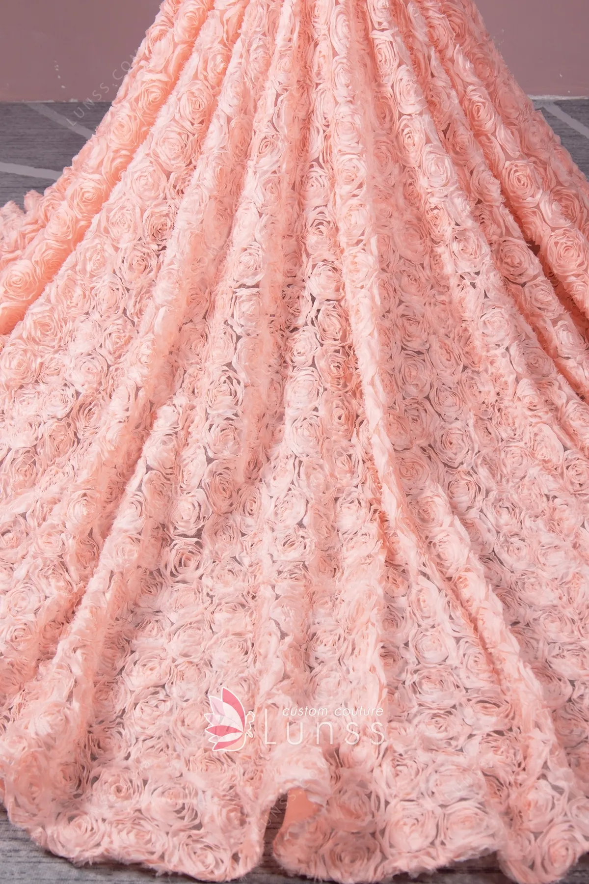 peach 3d rosette mermaid skirt peach 3d rosette mermaid skirt