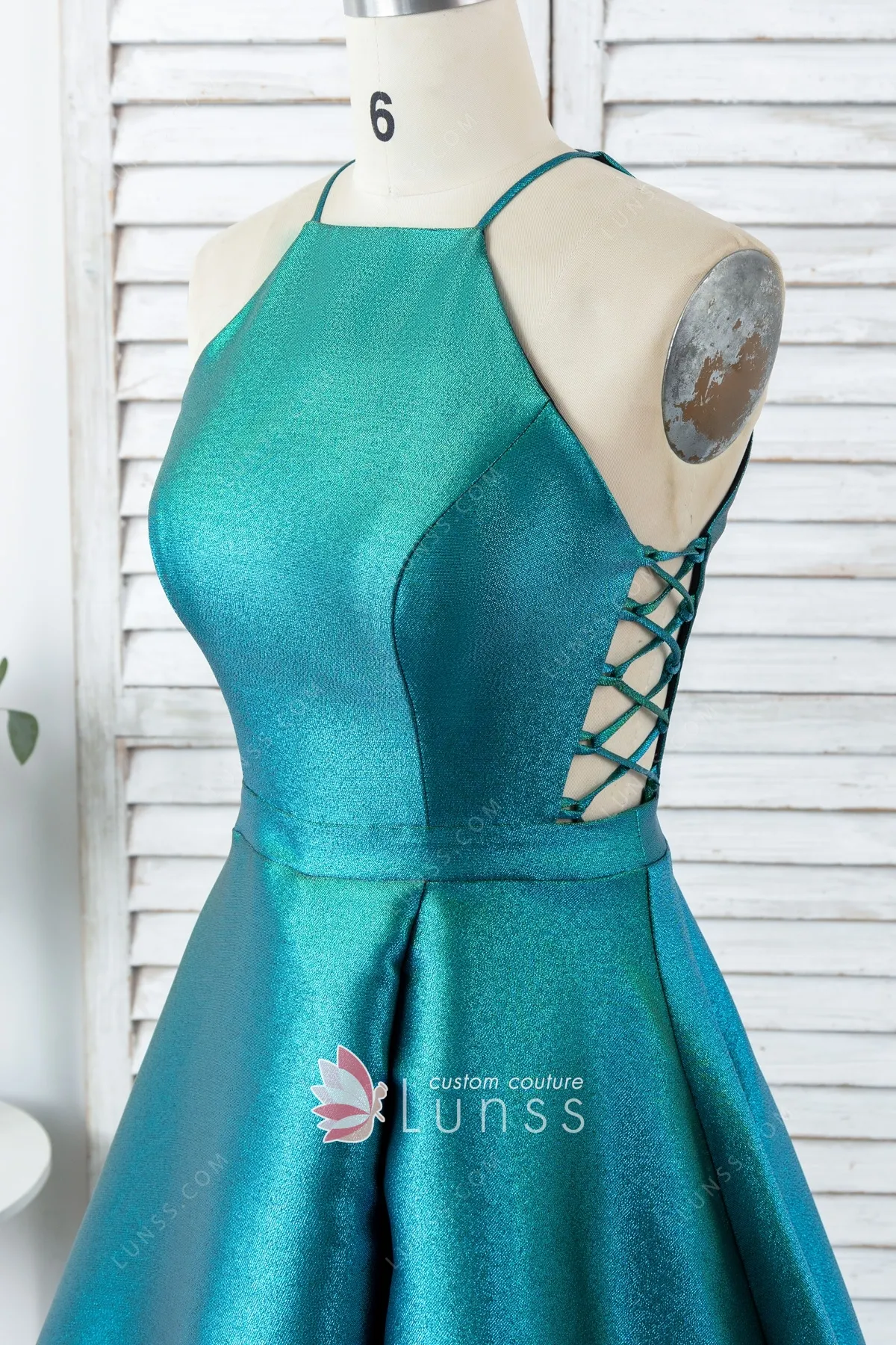 iridedscent green aqua side tie up strap military ball dress iridedscent green aqua side tie up strap military ball dress