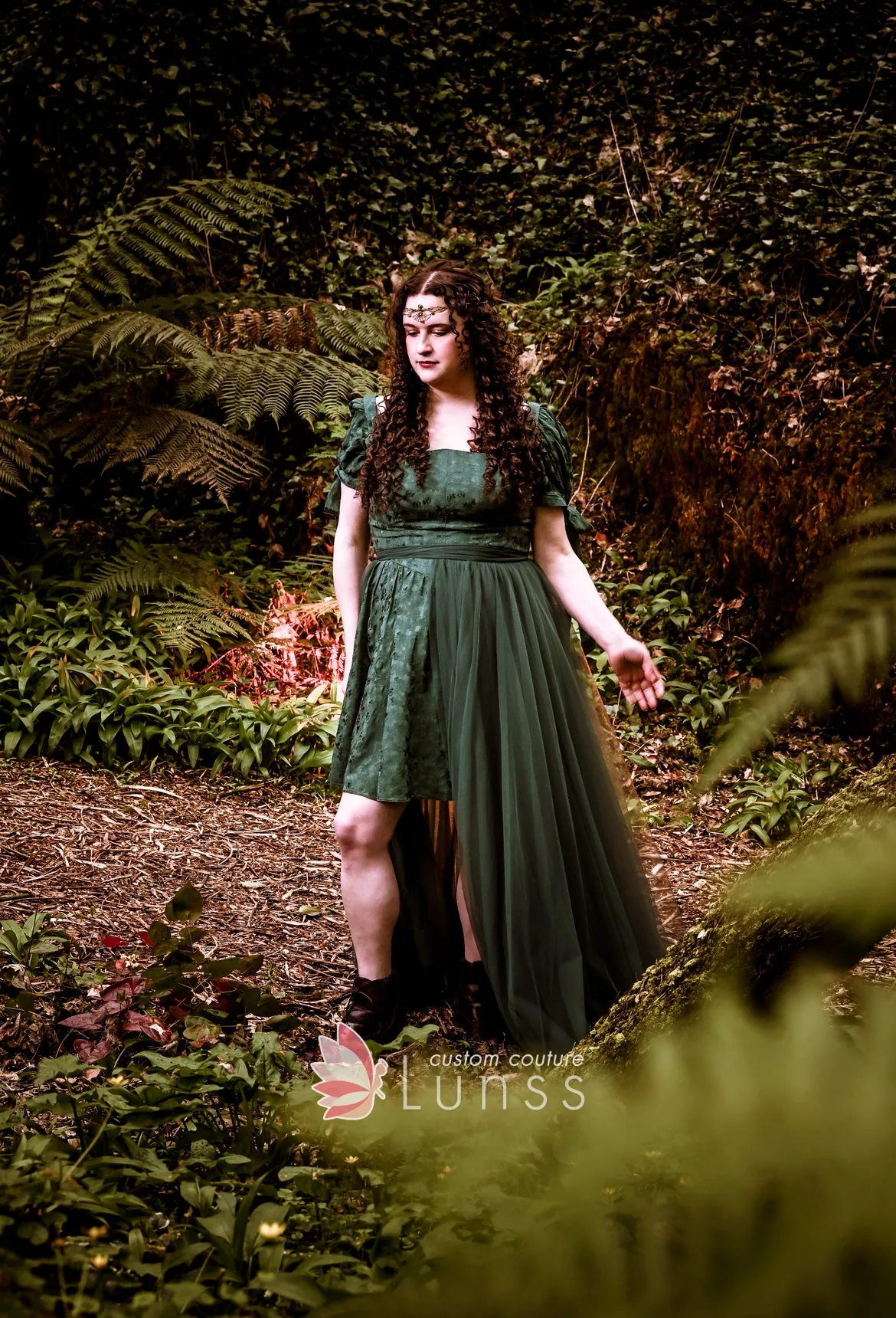 green damask dress with tulle overskirt green damask dress with tulle overskirt