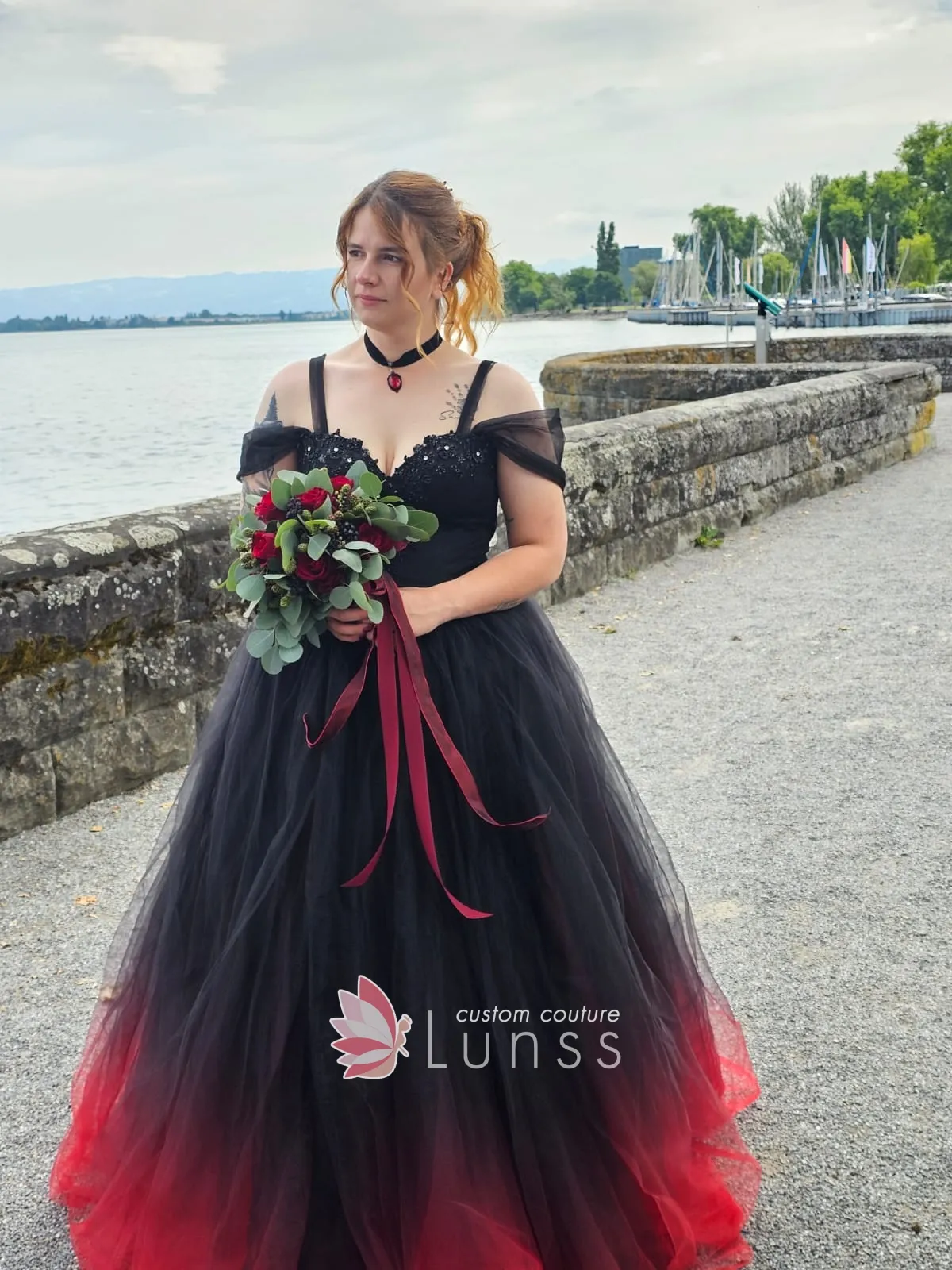 black and red ombre tulle wedding dress black and red ombre tulle wedding dress